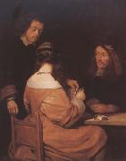 TERBORCH, Gerard The Card-Players (mk08) oil painting